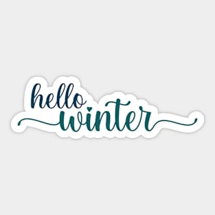 Hello winter Sticker